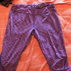 PINK, PURPLE, BLUE CROPPED WORKOUT LEGGINGS